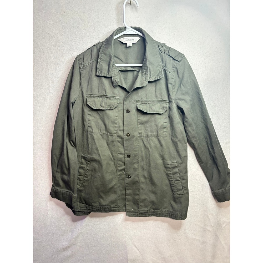 Adam Levine Mens Military Field Jacket Size Medium Olive Green Utility Coat